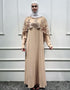 Modest Abaya Dress with Sequined Cloak